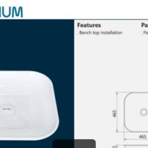 روشویی رو کابینتی آنتوریوم 46 پایه شیر دار